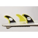 Dérives de surf Feather Fins Fiberglass Yellow & Black