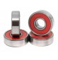 skateboard Bearings Mosaic Super 0 ABEC 5 608RS Red