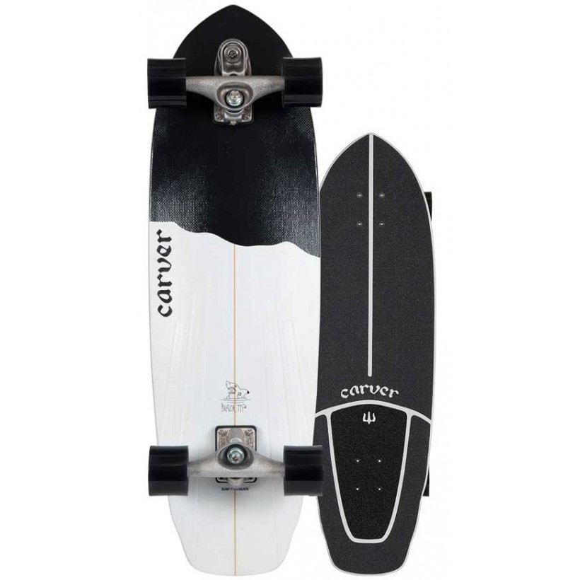 Tabla de surfskate Carver Black Tip 32,5'' C7