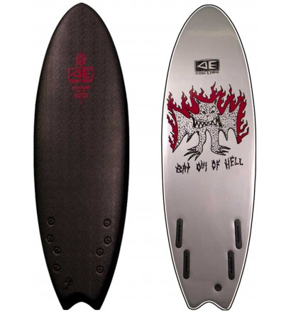 Prancha de surf softboard Ocean & Earth Bat Outta Hell EZI-Rider 5'6 Quad