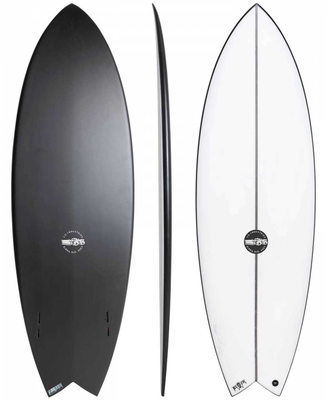 black shortboard