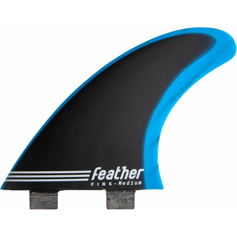 Dérives de surf Feather Fins Fiberglass Blue & Black