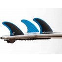 Dérives de surf Feather Fins Fiberglass Blue & Black