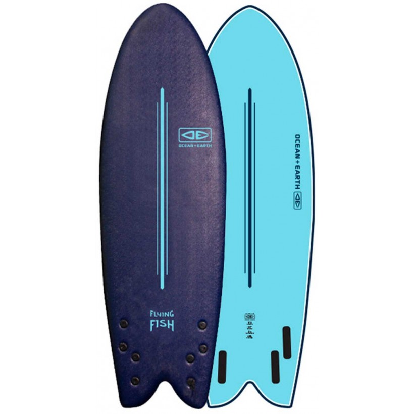 Tavola da surf softboard Ocean & Earth EZI-Rider Flying Fish EZI-Rider 5'8" Quad