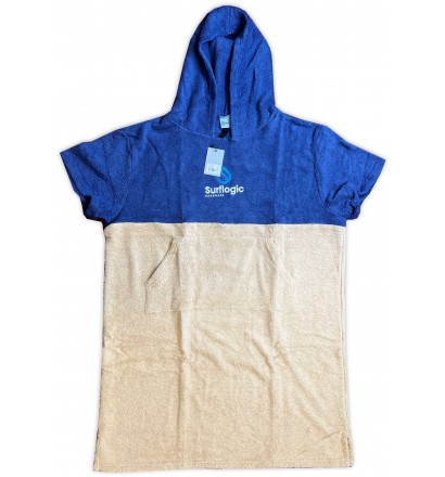 Poncho handdoek Surf Logic Blauw & Beige