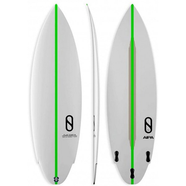 Surfboard Slater Designs Flat Earth LFT White/Green