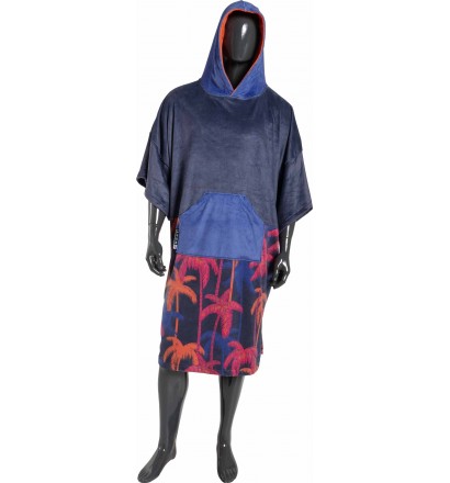 Poncho handdoek Madness Navy Palm