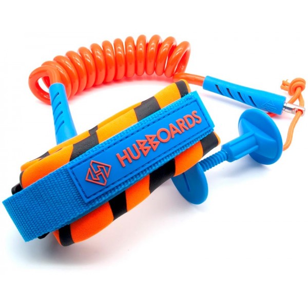 Imagén: Hubboards bicep Bodyboard leash Orange/Cyan