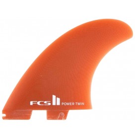 Ailerons de surf twin fins FCSII Power Twin PG + Stabilizer