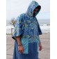 Poncho handdoek Madness Blue Leaf