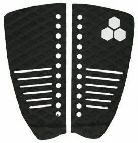 Pad de surf Channel Island Mixed Groove 2 pieces Flat Pad Black