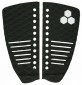 Grip de surf Channel Island Mixed Groove 2 pieces Flat Pad Black