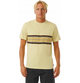 Camisa Rip Curl SURF REVIVAL STRIPE TEE VINTAGE YELLOW