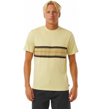 Camiseta Rip Curl SURF REVIVAL STRIPE TEE VINTAGE YELLOW