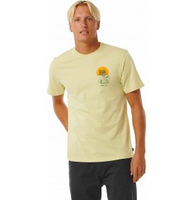 Camisa Rip Curl KEEP ON TRUCKING TEE VINTAGE YELLOW