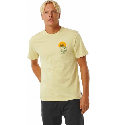 Camisa Rip Curl KEEP ON TRUCKING TEE VINTAGE YELLOW