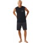 T-Shirt Rip Curl STAPLER MUSCLE BLACK