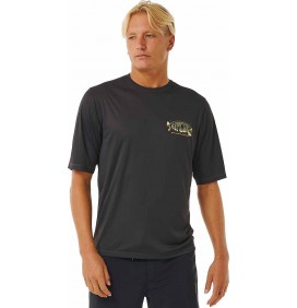 T-shirt UV-Rip Curl MASON PIPE SURFLITE WASHED BLACK