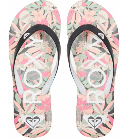 Chanclas Roxy tahiti Black/Pink/Soft Lime