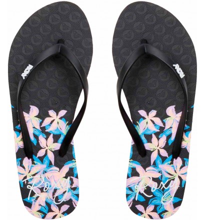 Chanclas Roxy Viva Stamp Black/Boysenberry