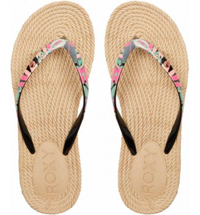 Chanclas Roxy South Beach Black/Pink/Soft Lime