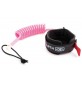 Leash bodyboard Ocean & Earth  wrist coil Pink