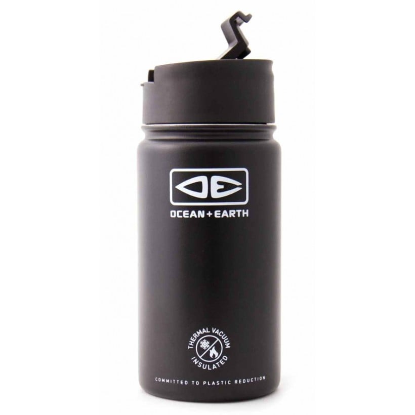 fles Ocean & Earth 350ml Insulated Flip Lid Coffee Mug Black