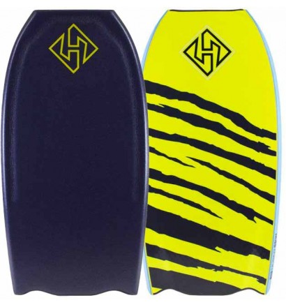 bodyboard Hubboards Hubb Editie PP HD Bat Tail Midnight Blue/Fluro Yellow