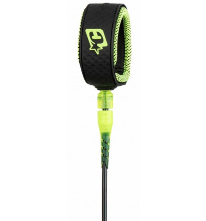 Leash de surf Creatures Reliance Pro Black Lime