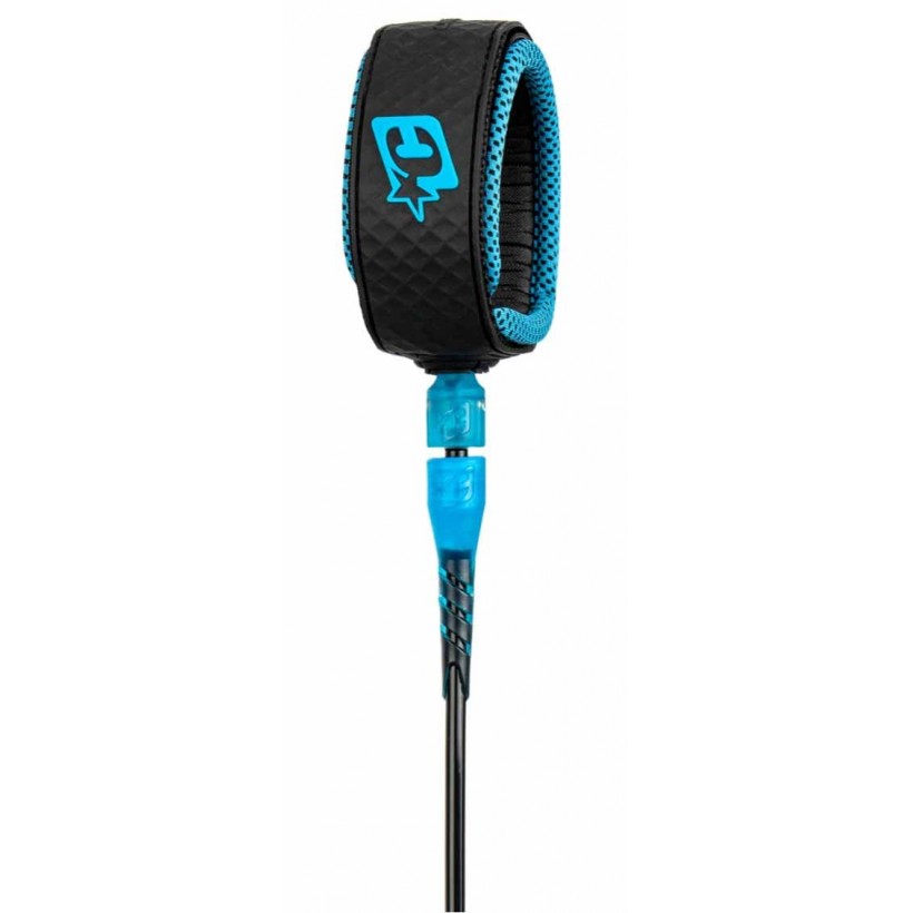 Creatures Reliance Pro Surfboard Leash Black Cyan