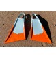 Aletas de bodyboard Stealth S2 Pinnacle Blue/Sun Gold