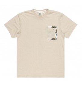 Tee Shirt quiksilver Behind Wave beige