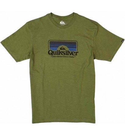 Camiseta quiksilver step inside kaki