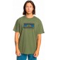 Camiseta quiksilver step inside kaki