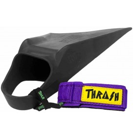 Leash de Pé de pato de bodyboard Thrash V-Grip Black Logo White