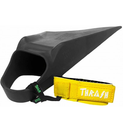 Leash de Pé de pato de bodyboard Thrash V-Grip Black Logo White