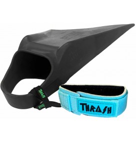 Thrash fin leash V-Grip Black Logo White