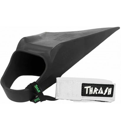 Leash de palmes de bodyboard Thrash V-Grip Black Logo White