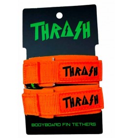 Thrash fin leash V-Grip Black Logo White