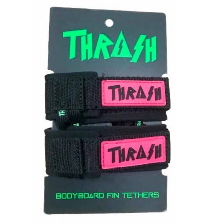 Thrash fin leash V-Grip Black Logo White