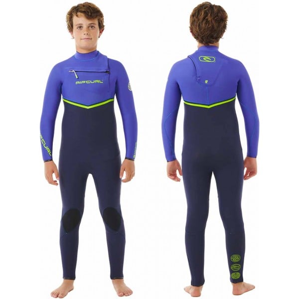 Imagén: Fato Surf Rip Curl Flash-Bomb 4/3mm Zip-Free  Junior 4Wild Berry