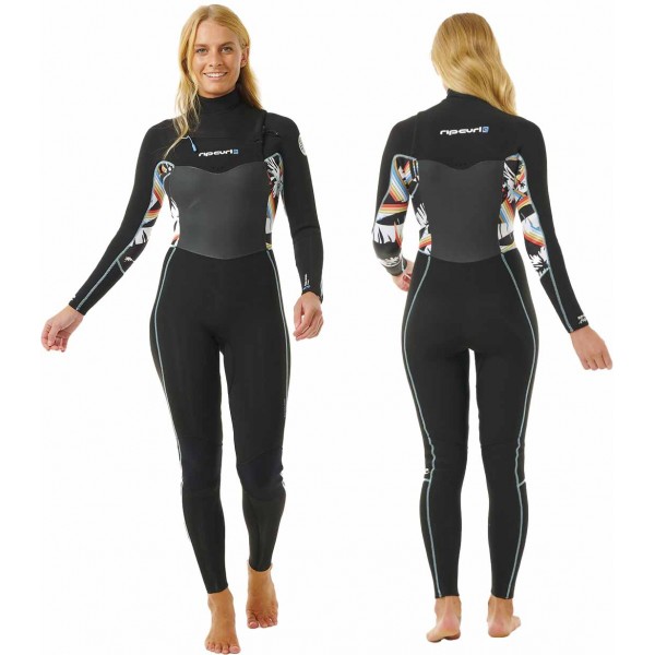 Imagén: Muta  surf Rip Curl Dawn Patrol Women 4/3mm CZ Black/Multi