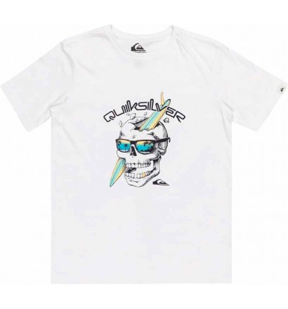 Camiseta Quiksilver One Last Surf white Junior