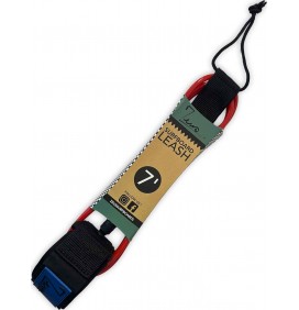 Zeus Surfboard Leash Red