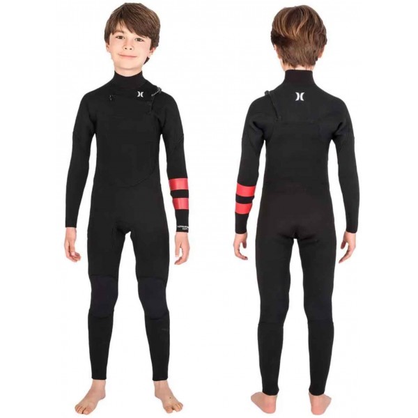 Imagén: Fato Surf Hurley Advantage youth 3/2mm Black/Red