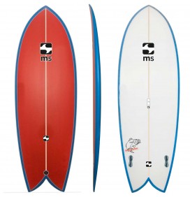 Surfboard Retro Fish MS Black Bass