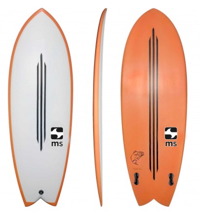 Surfboard Retro Fish MS Black Bass