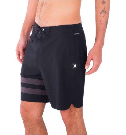 Badehose Hurley Phantom Block Party Renegade 18'' BLACK