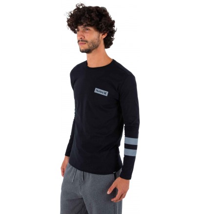 T-shirt a maniche lunghe Hurley Oceancare Black Party