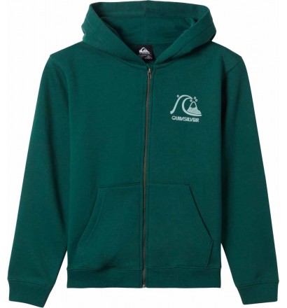 Felpa Quiksilver Graphic Zip Youth Forest